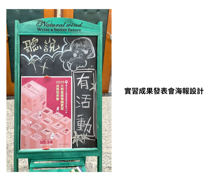 【實習活動&成果發表】114年10月14日（二）116級【文教產業專題實習發表】成果發表圖片