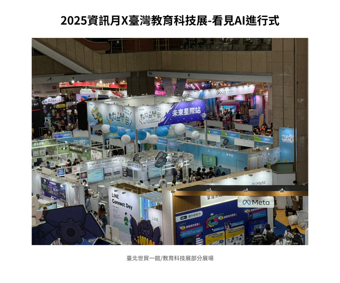 【成果發表】114-1學期 學材系師生參與2025年11月13-16日臺北世貿一館【2025資訊月X臺灣教育科技展-看見AI進行式】活動照片上傳圖片
